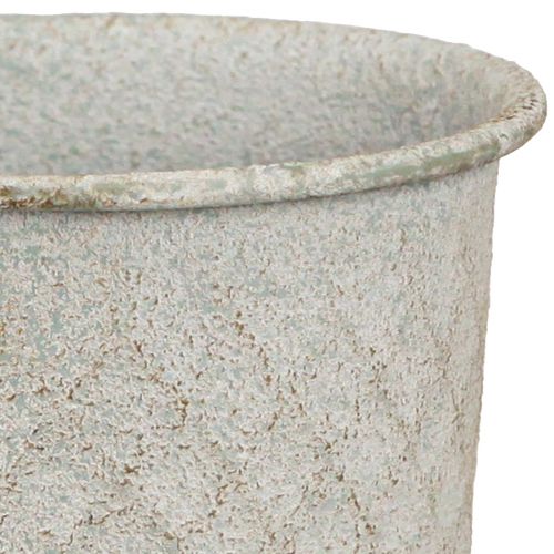 Article Vase coupe en métal gobelet vintage en gris Ø10cm H24cm
