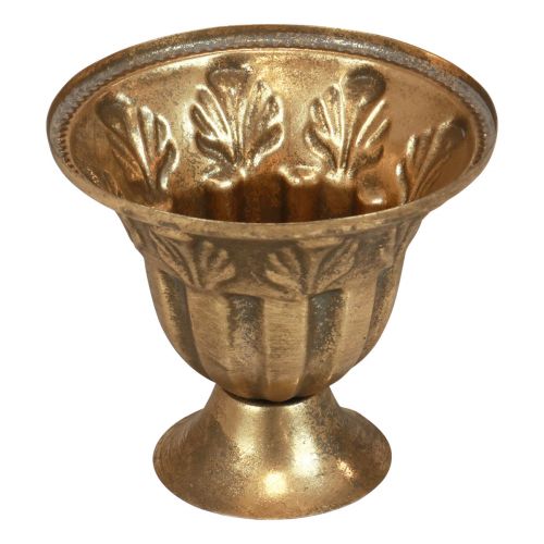 Coupe vase déco coupelle métal doré aspect antique Ø13cm H11,5cm