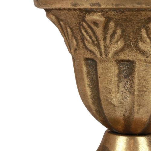 Floristik24 Coupe vase déco coupelle métal doré aspect antique Ø13cm H11,5cm