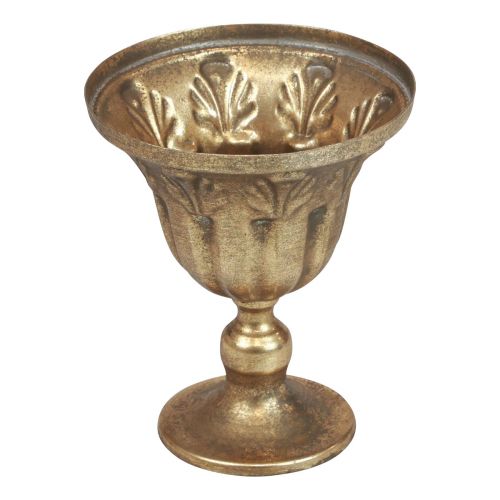 Coupe vase déco coupe gobelet métal doré antique Ø13cm H15,5cm