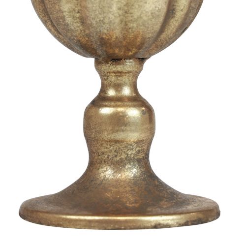 Floristik24 Coupe vase déco coupe gobelet métal doré antique Ø13cm H15,5cm