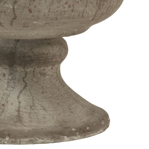 Article Vase coupe bol décoratif en métal gris antique Ø13,5cm H15cm