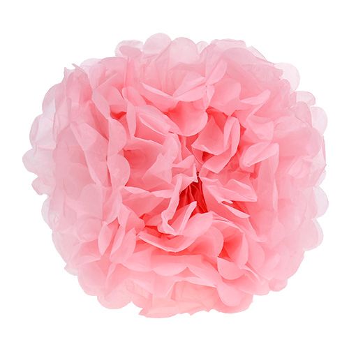 Floristik24 Pom-pom de papier Rose clair Ø30cm 5pcs