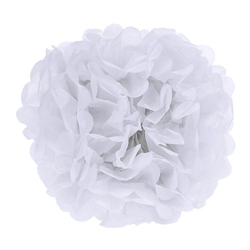 Pom-pom de papier Blanc Ø30cm 5pcs