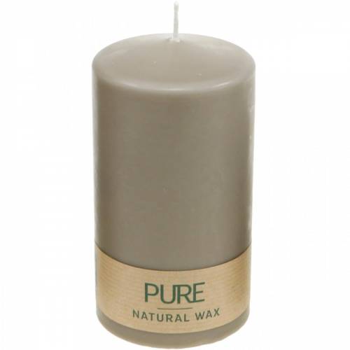 Article Bougie pilier 130/70 bougie marron décoration de bougie en cire naturelle durable