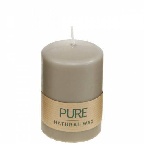 Bougie pilier pure marron 90/60 bougie en cire naturelle décoration durable de bougie de colza de stéarine