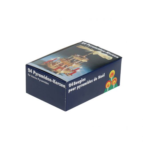 Article Bougies pyramidales petites bougies blanches 6,5 cm 24 pcs