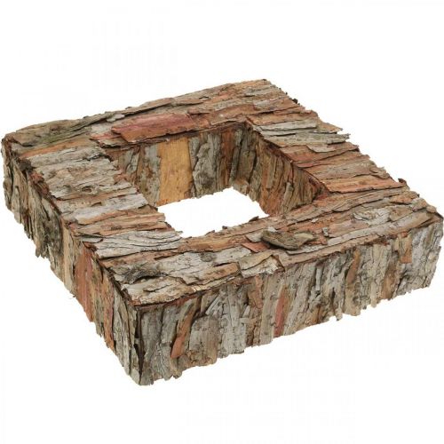 Floristik24 Écorce d'arbre déco carré écorce de pin ouverte 30×30cm
