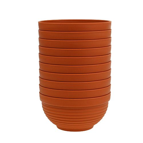 Article Bol R en plastique terre cuite Ø19cm, 10 pièces