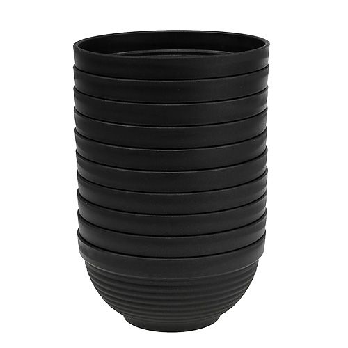 Article Bol R en plastique anthracite 19 cm, 10 pièces
