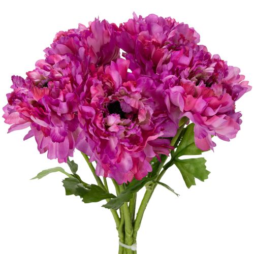 Fleur de renoncule artificielle, réplique détaillée pour la décoration du salon et du bureau, 55 cm, lot de 6
