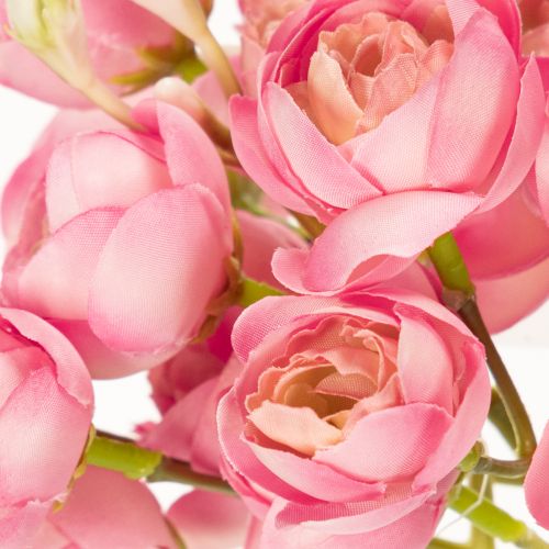 Article Bouquet de renoncules artificielles, décoration de table élégante, 32 cm, 5 pièces