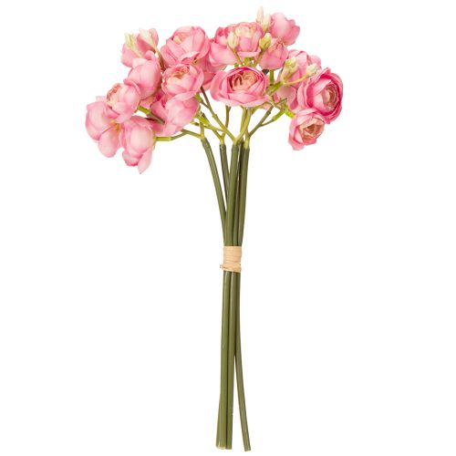 Article Bouquet de renoncules artificielles, décoration de table élégante, 32 cm, 5 pièces