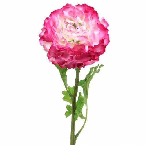 Renoncule rose artificiel 48cm