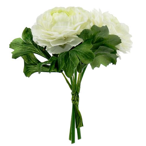 Floristik24.fr Bouquet de renoncules blanc L18cm - acheter pas cher en ligne