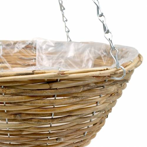 Floristik24 Panier suspendu en rotin Ø35 / Ø40cm, lot de 2