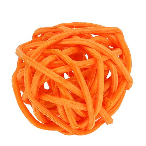 Balle en rotin orange, jaune, abricot 72 p.