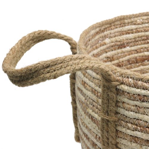 Floristik24 Panier en rotin naturel / marron Ø40 / 32 / 26cm 3pcs