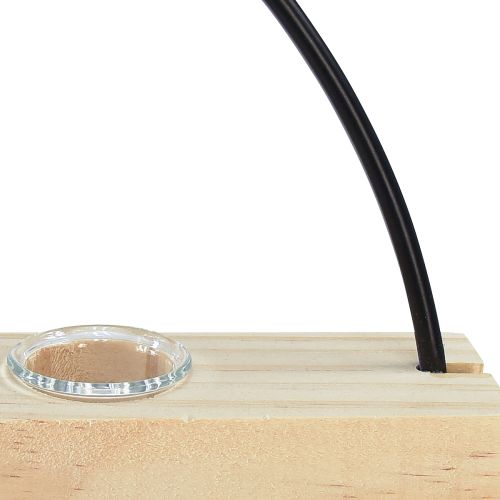 Article Vase décoratif tube à essai anneau décoratif métal noir 29×4×29cm