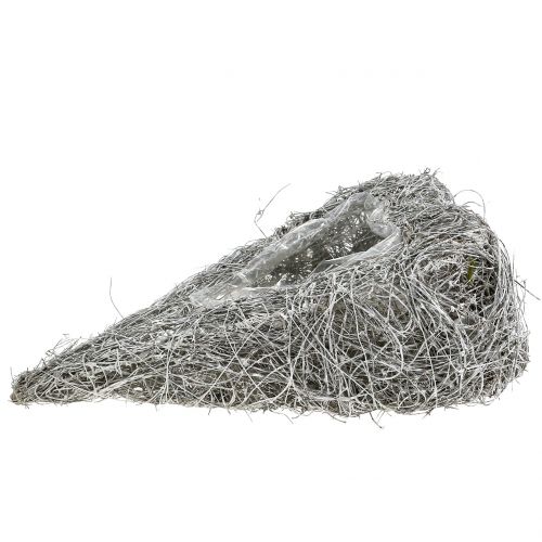 Cœur à garnir en sarments de vigne blanchi 35 x 23 cm 1 p. | Floristik24.fr