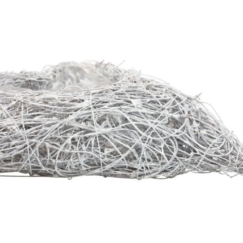 Floristik24 Bol à plantes en forme de cœur de vigne blanc naturel 16×19cm×5,5cm