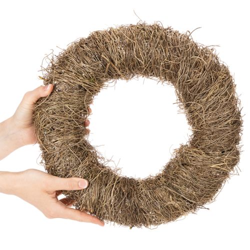 Couronne en Matériau Naturel 35 cm - Base pour Décorations Créatives | Floristik24.fr