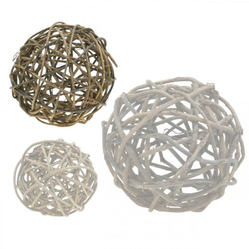 Floristik24 Boule déco vigne naturel foncé Ø20cm