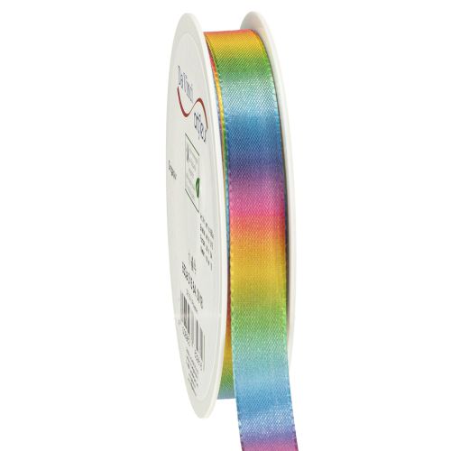 Ruban arc-en-ciel, ruban décoratif, ruban cadeau, 15 mm, 18 m