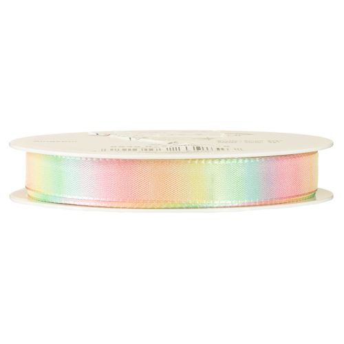 Article Ruban arc-en-ciel pastel décoratif, ruban cadeau, 15 mm, 18 m
