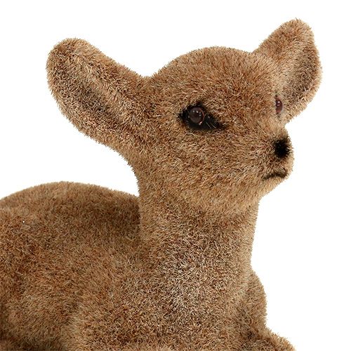 Article Cerfs assis floqués 8cm 6 pcs