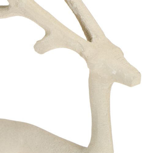 Article Décoration de renne figurine de cerf métal gris argile optique H27,5cm