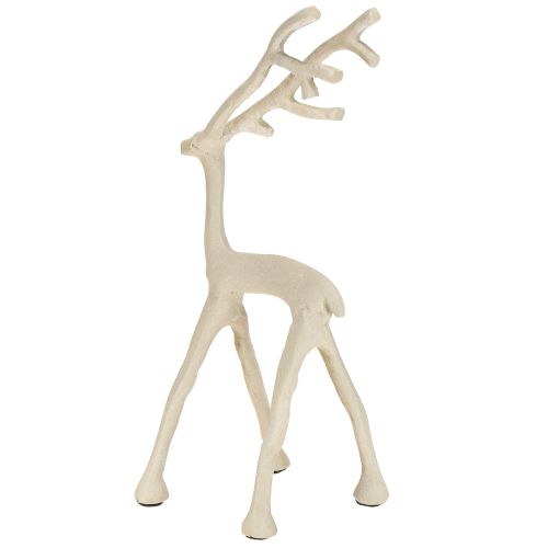 Article Décoration de renne figurine de cerf métal gris argile optique H27,5cm