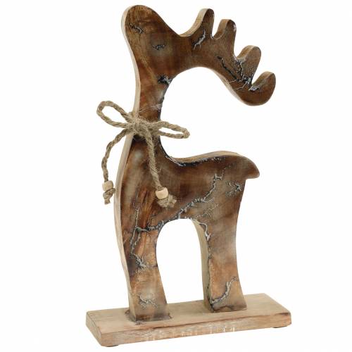 Floristik24 Décoration de noël déco figurine bois de renne 25cm