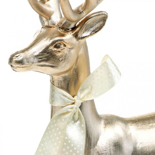 Floristik24 Figurine déco cerf debout champagne décoration Avent 36cm