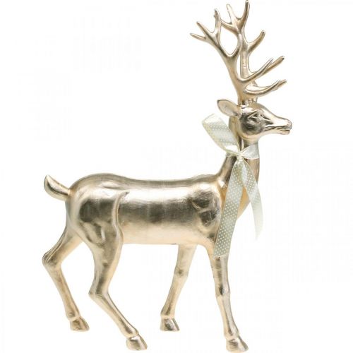 Floristik24 Figurine décorative cerf champagne cerf décoratif grand Noël 47cm