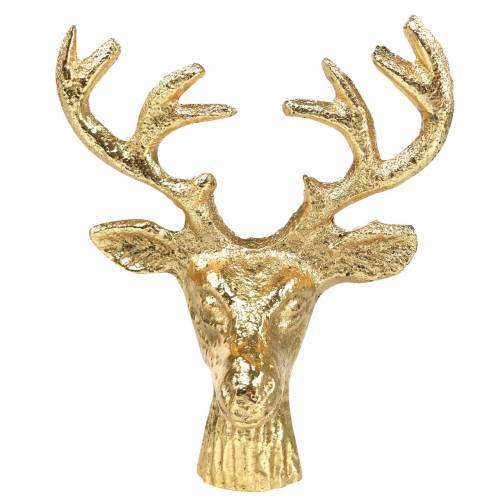 Floristik24 Décoration de Noël tête de cerf métal doré 6.8cm 6pcs