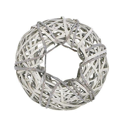 Floristik24 Couronne d'écorce avec saule petit gris Ø28cm