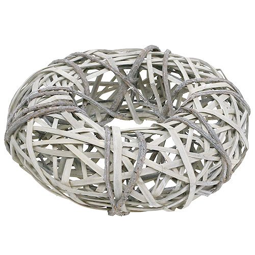 Floristik24 Couronne d'écorce avec saule petit gris Ø28cm
