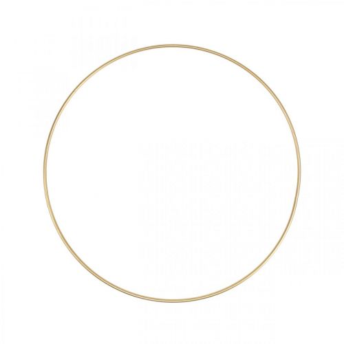 Floristik24 Bague métal anneau déco Scandi anneau déco boucle doré Ø30cm 4pcs