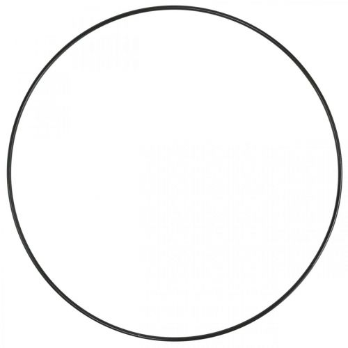 Floristik24 Anneau métallique anneau décoratif Anneau Scandi boucle décorative noir Ø30cm 4 pièces