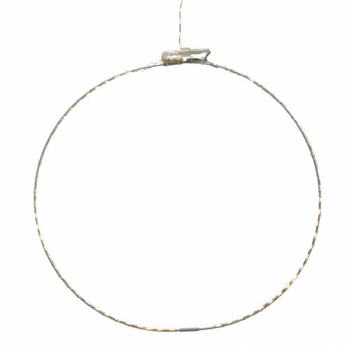 Floristik24 Anneau avec micro LED Ø38cm blanc chaud 125L blanc Pour extérieur et intérieur