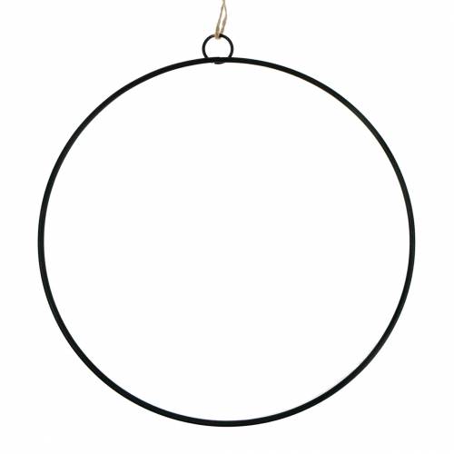Article Anneau décoratif à suspendre noir Ø35cm 4pcs