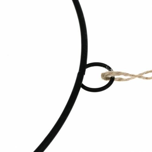 Article Anneau décoratif à suspendre noir Ø35cm 4pcs