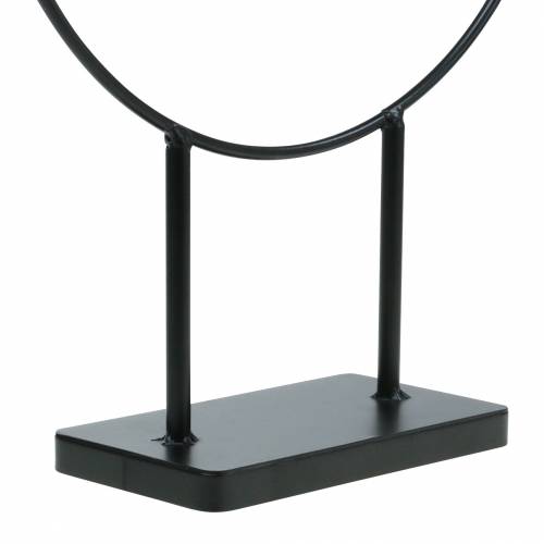 Floristik24 Anneau décoratif avec support noir Ø28cm