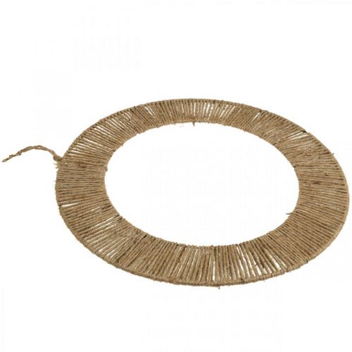 Article Décoration murale décoration estivale anneau à suspendre bohème jute, métal Ø49cm
