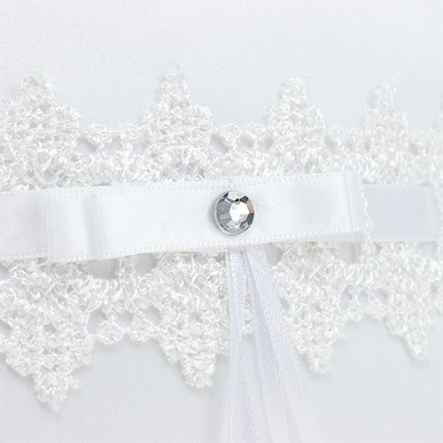 Floristik24 Coussin porte-alliances, 20 x 20 cm, blanc