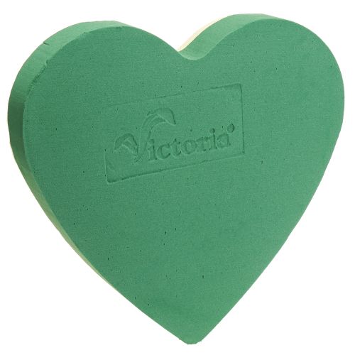 Coeur en mousse florale romantique 30 cm mousse florale verte 2 pièces