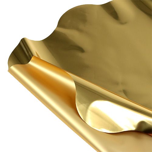 Floristik24 Collerette pour fleurs Couleur or brillant mat Ø50cm 50pc