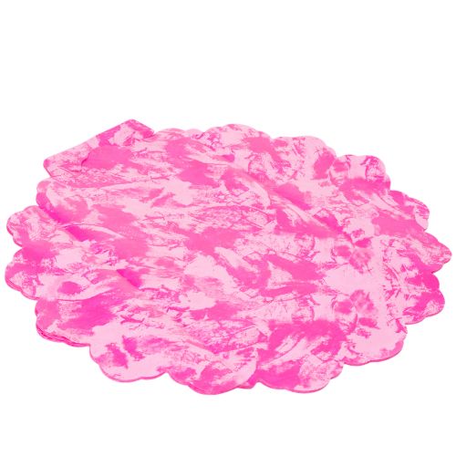 Manset décoratif rond rose vif pour bouquets – 48 cm
