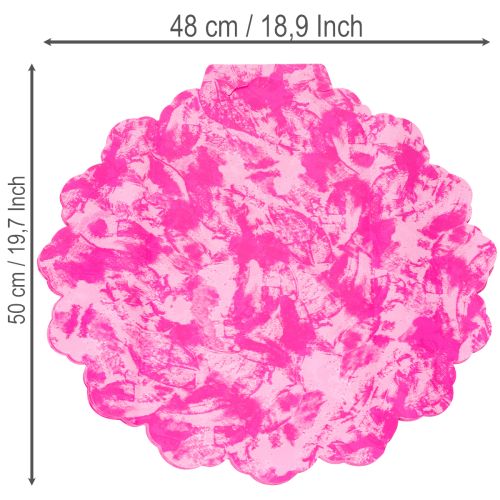 Manset décoratif rond rose vif pour bouquets – 48 cm | Floristik24.fr